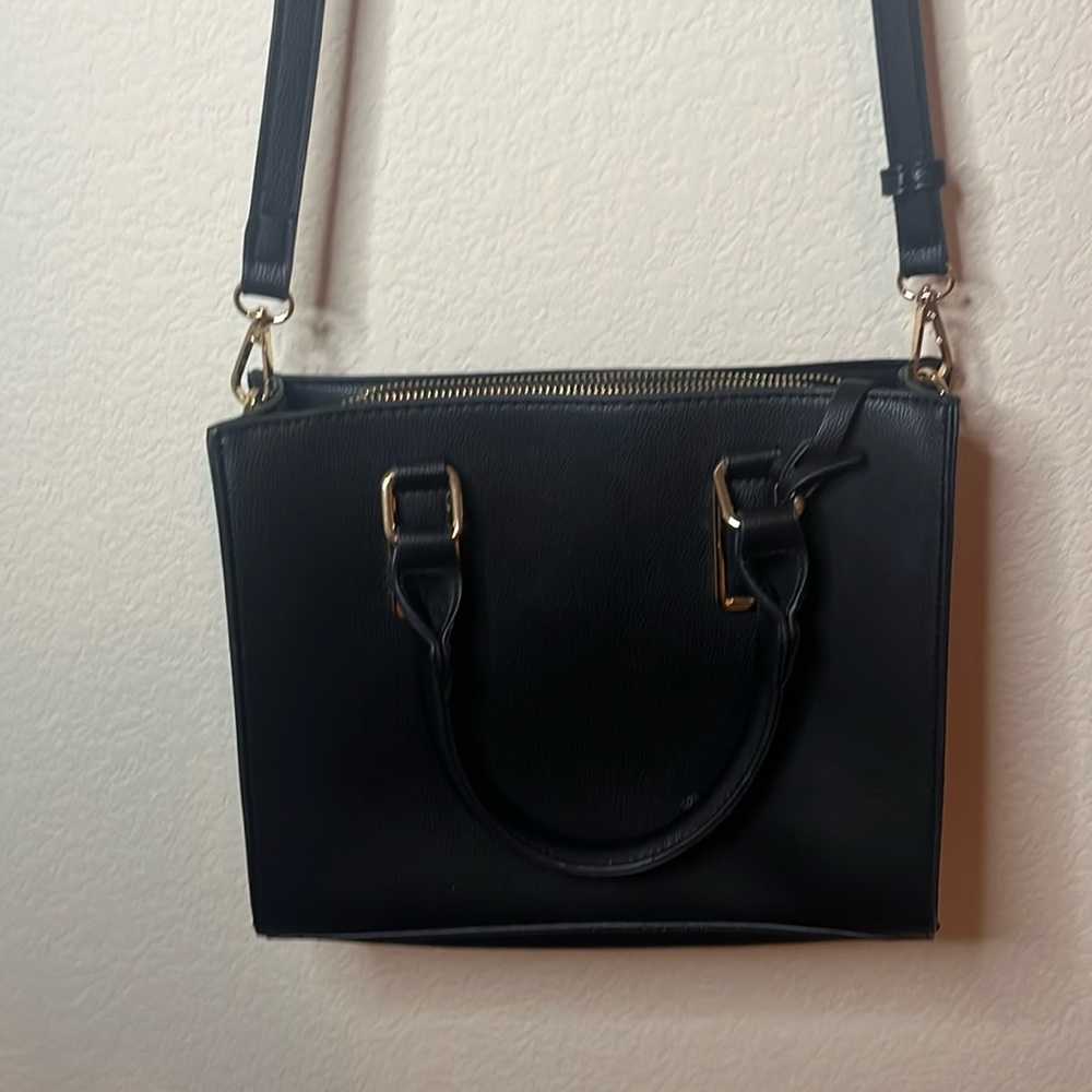 Miztique Black Purse with Gold Hardware